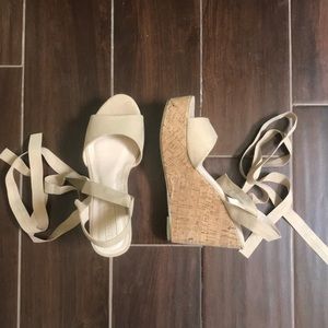 ASOS - Light tan wedge sandals